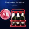 Wine Basket 6 Pack Half Dozen Foldable Wine Bottle Rack Shatterproof Portable KTV Handheld Beer Rack For Bar Knife holder kitch