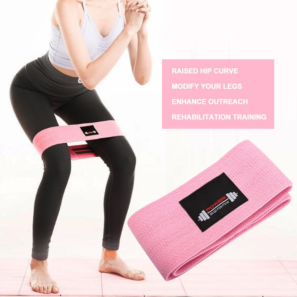 120Lbs Resistance Loop Exercise Bands Legs Butt Hip Yoga Fitness Workout Stretch Band Pink L