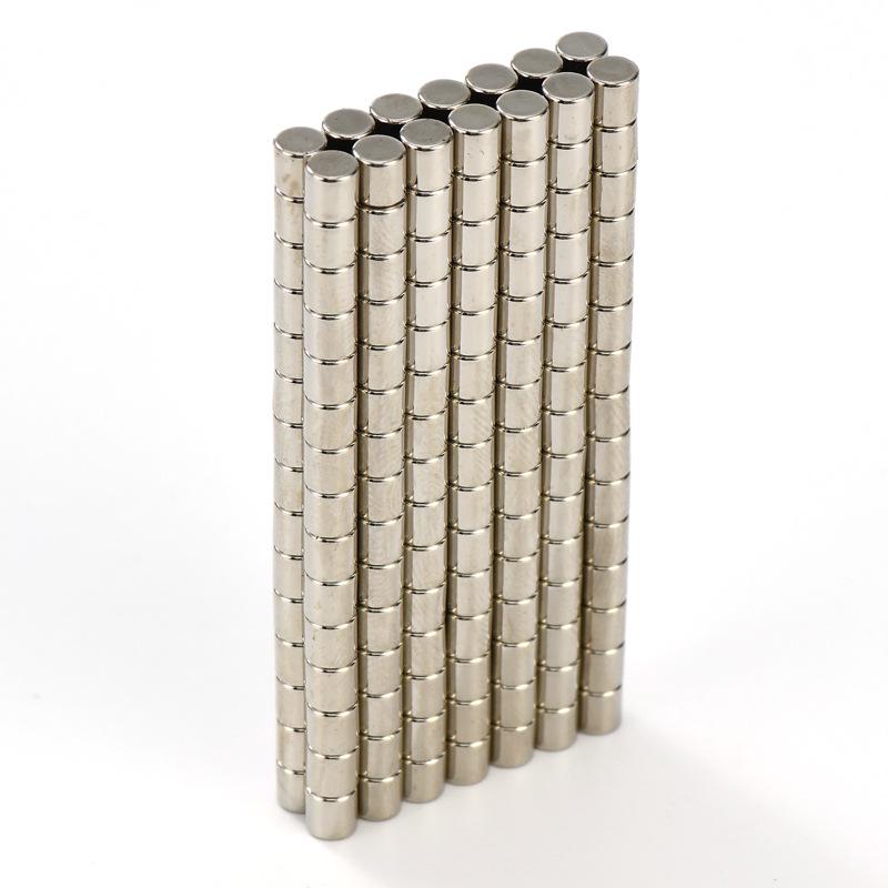 Round Double-Sided Neodymium Iron Boron Magnets - Refrigerator, Toys, Gift Boxes, Nickel-Plated Strong Magnets