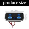 USB Outlet Car Charging 4 Ports Double PD QC3.0 Voltmeter Wall Mount Accessories Simple Installs for 12V 24V Cars Trucks