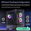 Okinos Aqua 6 Infinity Black PC Case: A Pillarless ATX-compatible PC Case with 3 ARGB Fans Included As Standard. (OKINOS AQUA 6 Infinity Mid-Tower