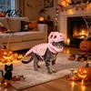Lustiges Katzen-Cosplay-Outfit Haustier Dinosaurier-Skelett Kostüm Leuchtet im Dunkeln 3D-Bekleidung Halloween-Feierparty Hunde-Kleidung Dino für Hunde Katzen,