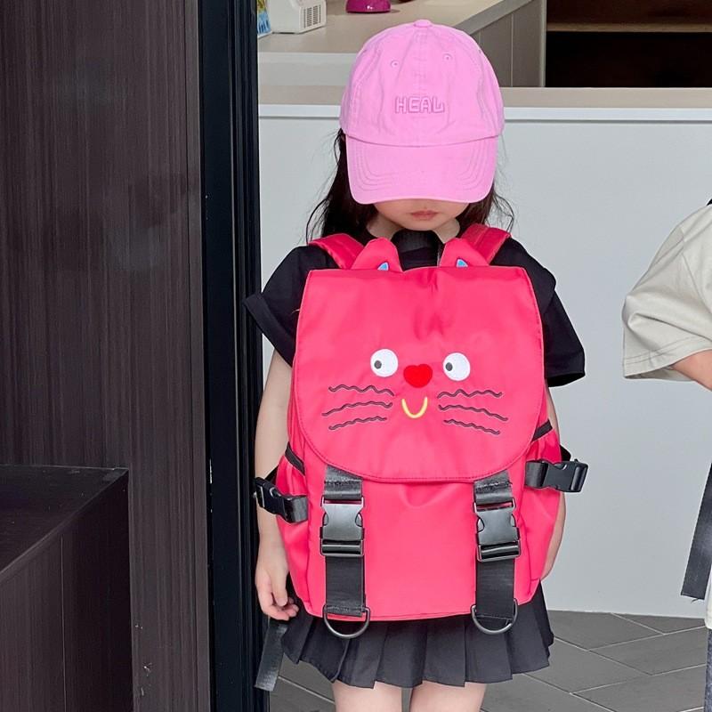 Adorable Cartoon Cat Backpack For Kids With Large Capacity And Breathable Fabric