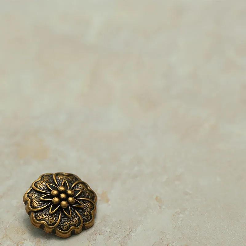 10 ks krásných květinových knoflíků 18/23 mm klasické květinové kovové knoflíky zimní svetr kabát šicí příslušenství