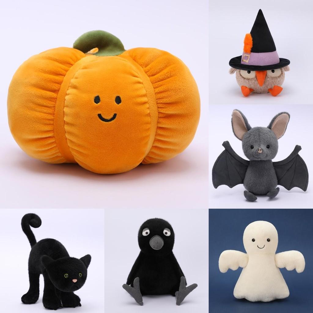 Ghost Cat Halloween Crow Owl Pumpkin Plush Toy Stuffed Doll Decoration Gift