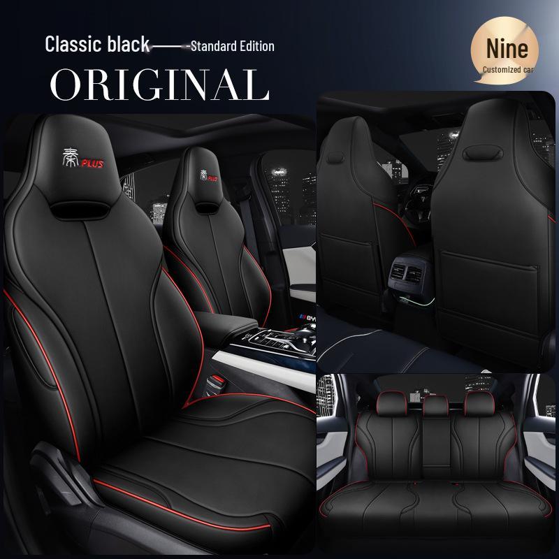 BYD Qin PLUS All-Season Leather Car Seat Cushion for 5-Seater Sedan