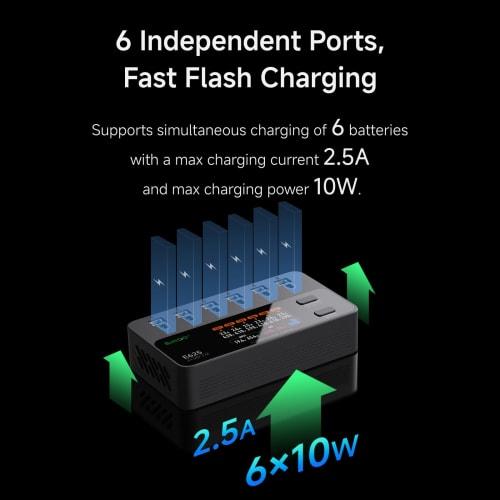 ISDT E625 Lipo Charger 6-Channel Lipo Battery Discharger