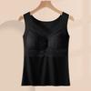 Large size lace ice silk underwear women's integrated fixed cup ring non-marking gathering anti-sagging sports vest bra cover