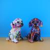 Colorful French Bulldog Statue Decorations Graffiti Art Pet Dog Figurines Home Wine Cabinet Living Room Desktop Animal Ornament