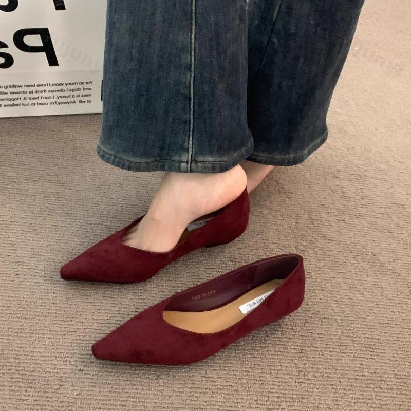 Autumn Women Flat Shoes 2026 New Fashion Ladies Elegant Soft Flat Heel Dress Ballerinas Shoes Low Heel Pumps Zapatos Mujer
