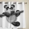 Cute Furry Panda Climbs A Tree Window Curtains For Living Room Luxury Bedroom Decor Drapes Kitchen Window Treatments Curtains