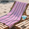 Pink Green Stripes Oversized Microfiber Beach Towel Sand Proof Quick Dry, Absorbent for Swimming Pool Travel Camping