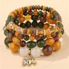 DIEZI New Korean Multicolor Crystal Beads Elastic Rope Bracelets For Women Elephant Wrap Strand Bracelet Men Pulseira Feminina