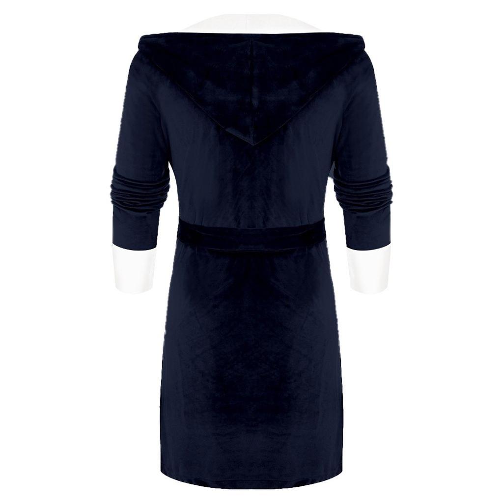 Peignoir châle allongé en peluche pour femmes, vêtements de maison, manteau à manches longues, hiver
