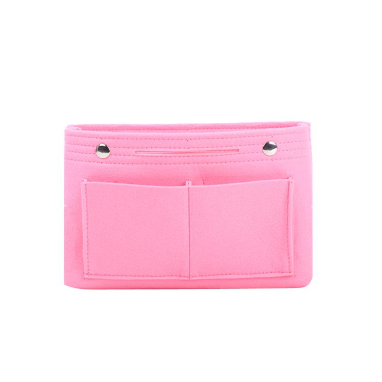 Large Capacity Felt Makeup Bag: Multifunctional Women's Travel Organizer with Snap Closure
