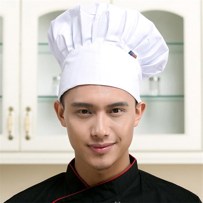 8 Color Chef Hat for Men Kitchen Hotel Supplies Working Pleated Mushroom Cap Adjustable Chefs Uniform Hat Kitchen Tools