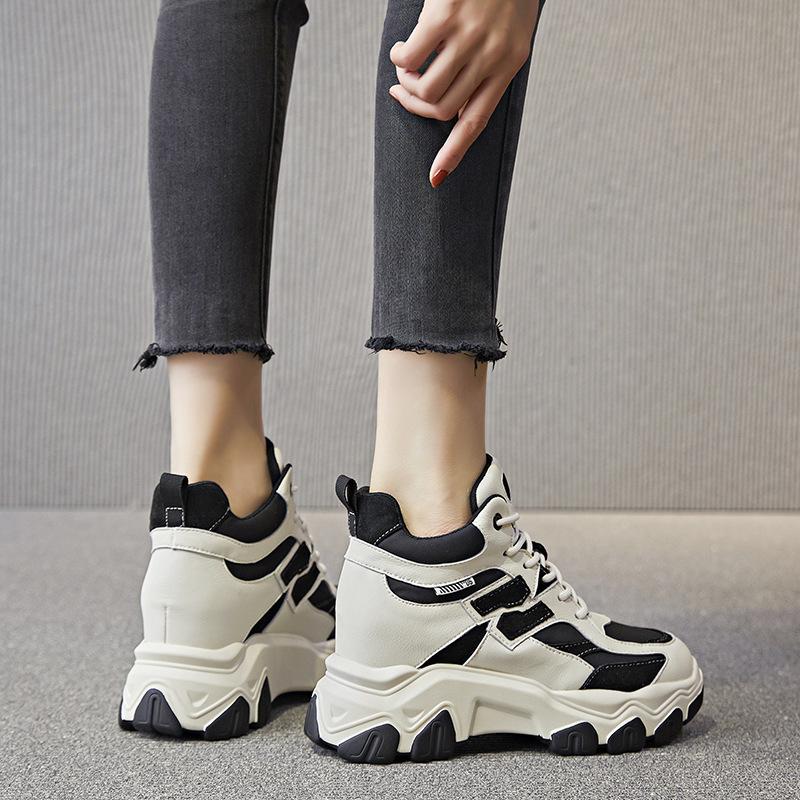 Dad's Shoes Increase In Height Ins Tide Year Spring and Autumn New Thick-soled Small Sports and Leisure Shoes