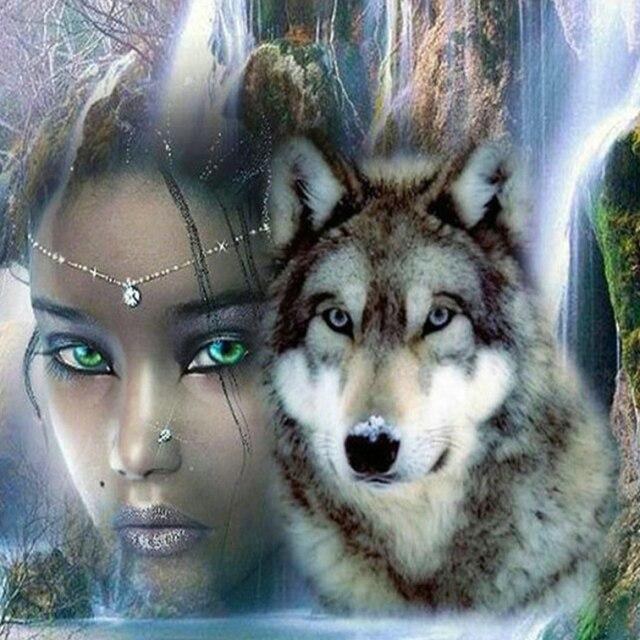 

Новое поступление Алмазная вышивка волк животное мозаика горный хрусталь картина комплект алмазная живопись женские ремесла украшение дома Full Round 50x50CM