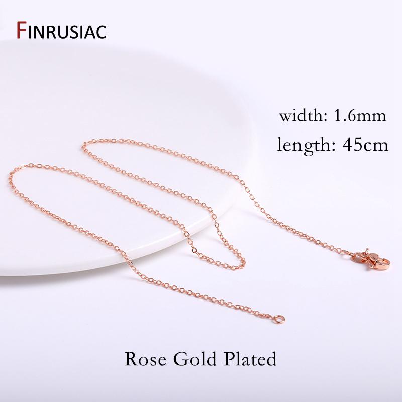 

1.2mm/1.6mm Necklace Chains 18K Gold Plated High Quality Brass Metal 45cm Chains Necklace For Jewelry Making Accessories 1 piece
