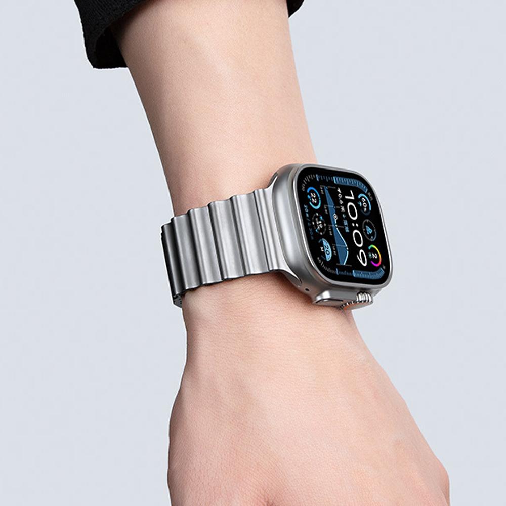Stainless Steel Strap for Apple Watch Ultra 3 2 1 49mm Series 10 11 46mm Metal Band for Iwatch 9 8 7 45mm 6 5 SE3 44mm Bracelet