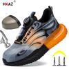 Men Sport Safety Shoes Cushion Work Sneakers Anti-puncture Breathable Work Shoes Boots Men Women Steel Toe Shoes Lightweight