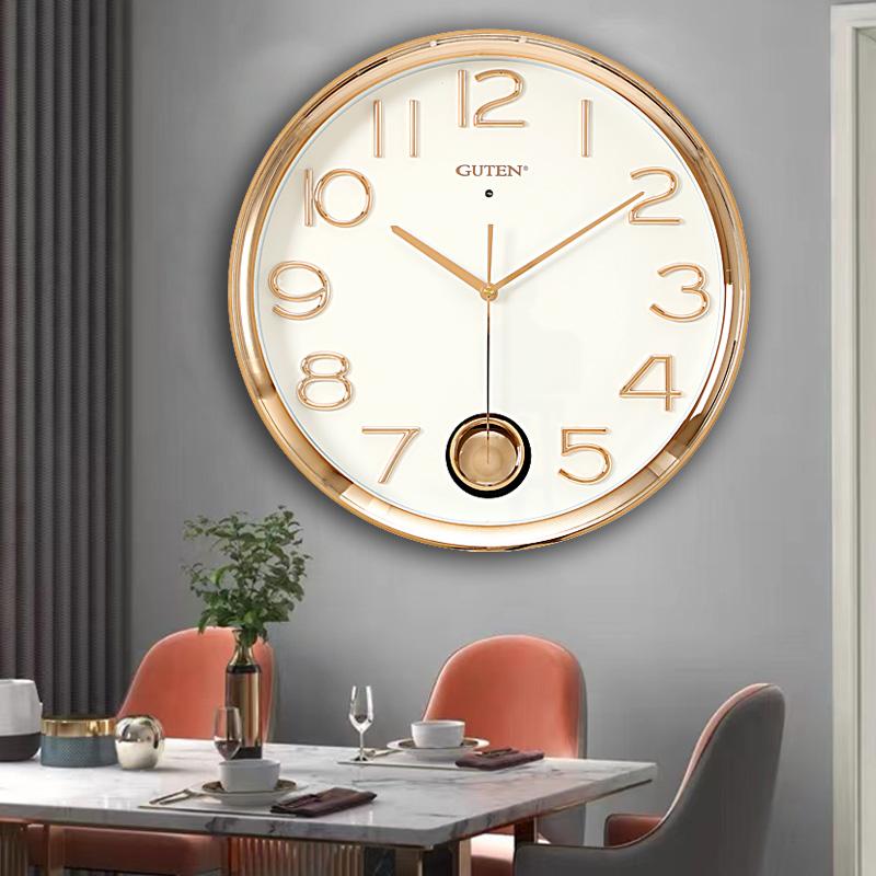 Nordic Light Luxury Clock Wall Interior Design Living Room Aesthetic Wall Clock Modern Creative Fashion Wanduhr Wall Decor