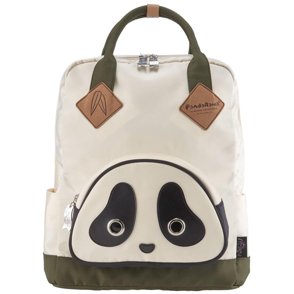 MORN CREATIONS School Bag Panda MORN CREATIONS School Bag Student Bag Backpack Panda Large Size White