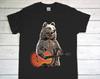 Bear Playing Guitar T-Shirt and Kids Shirt: Music Lover Gift