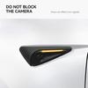 YZ Turn Signal Camera Trim Cover forTesla Model3Y 2025 2025 Accessories Side Leaf Board Protector ABS Matte Carbon Fiber Pattern