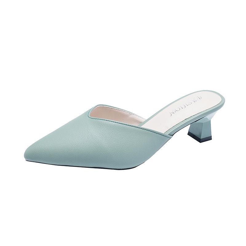 Cool slippers women s summer new women s sandals pointed versatile and thin high-heeled women s shoes wear fashionable slippers women 34