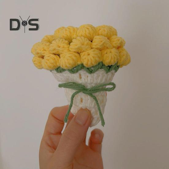 Porta-copos Buquê de Rosas de Crochê Resistente ao Calor DIY Feito à Mão Tricô Flor Caneca de Café Tapete para Copo Decoração de Mesa Bancada de Cozinha