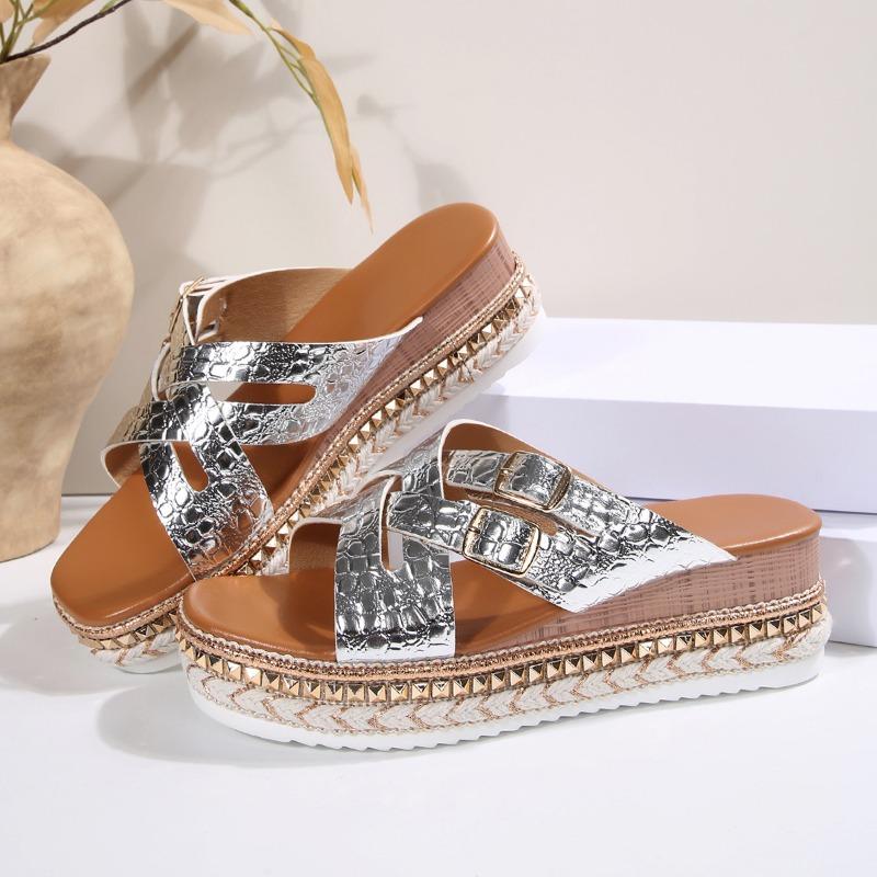 

Fashion Women s Plus Size Slippers Summer New Platform Wedge Heel Not Tired Feet Fashion and Versatile Outside Wear Casual Cool Mopping 43