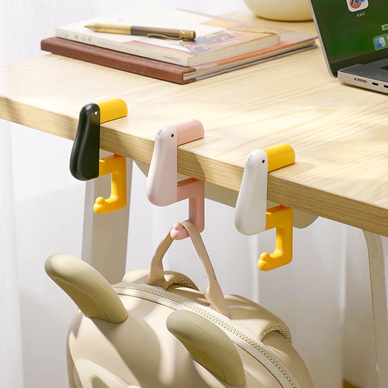 Thinking Duck Portable Hook Hanging Decor Table Wallet Bag Hook Wall Hanger Bracket Handbag Non Punching Student Office Supplies