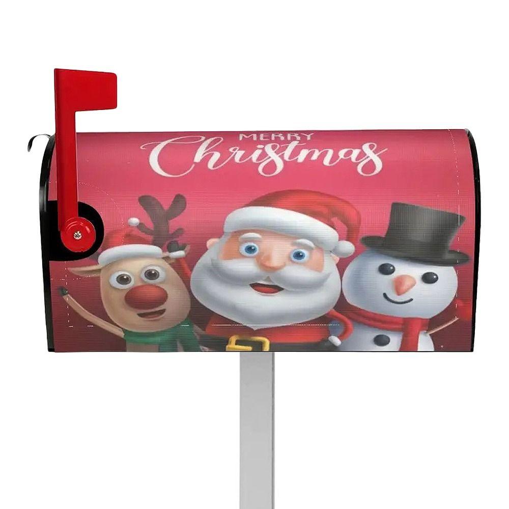 Winter Gnomes Mail Cover Christmas Snowman Letter Post Box Wraps Decor Window Yard