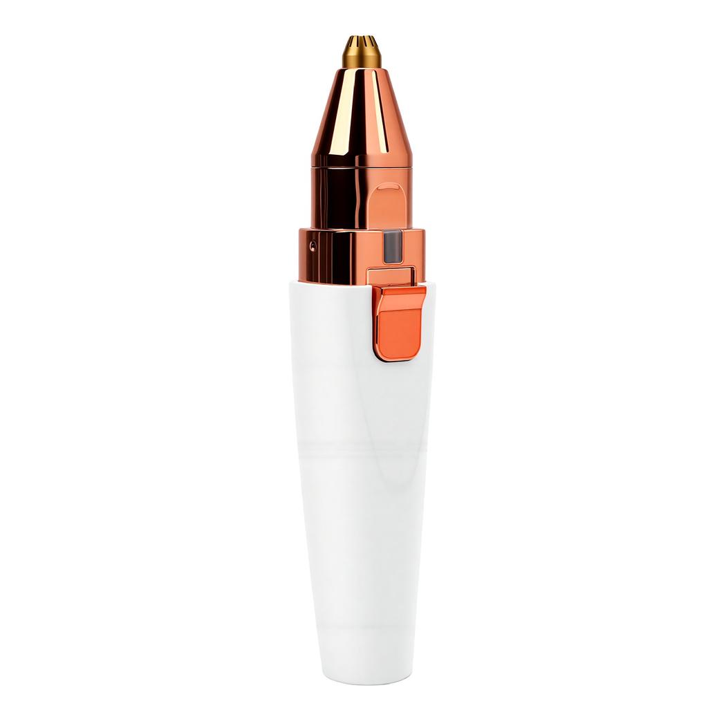 Kabelloser Haarentferner für Gesicht und Nase 2 in 1 Gesichts-Haarentferner Augenbrauen-Trimmer USB-wiederaufladbar mit LED-Licht