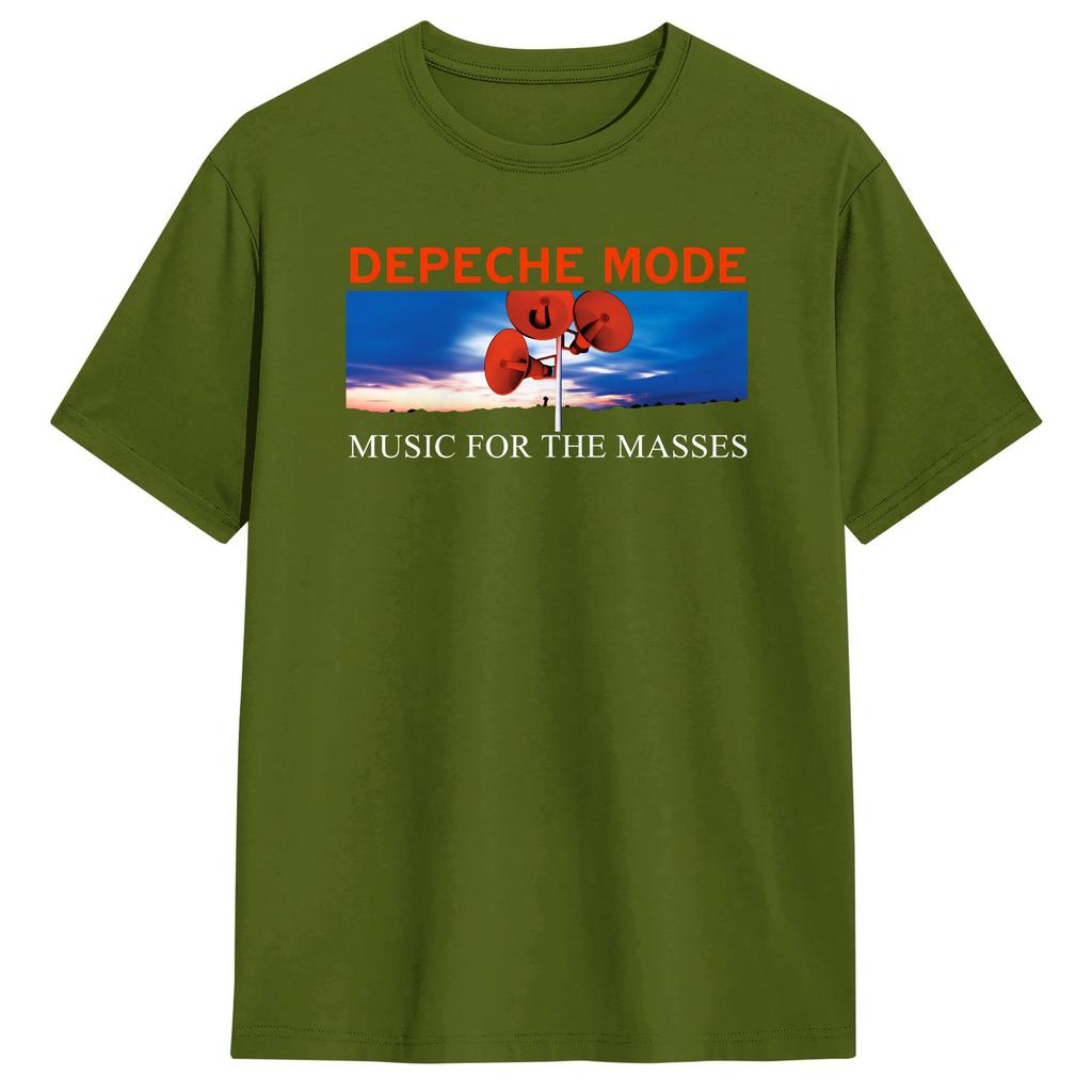 Strand Depeche Mode Musik für die Massen Hip Hop T-Shirts Baumwoll-T-Shirt für Erwachsene Ästhetisches Muster Kurzarm-Oberteile