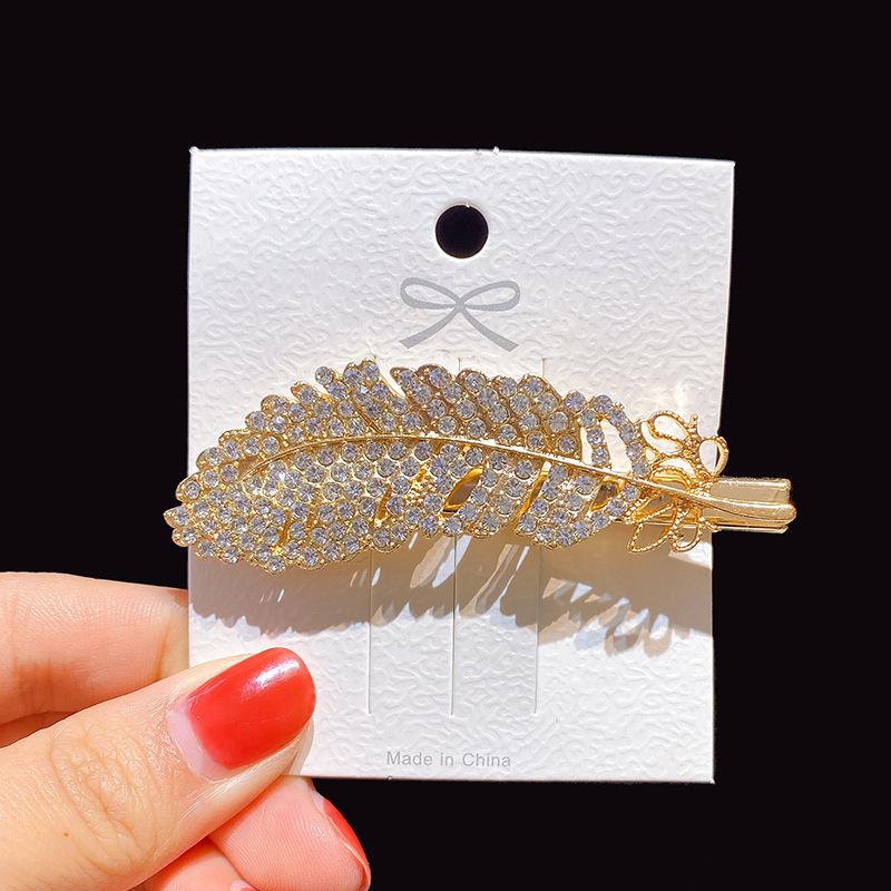 Korea Shiny Crystal Hair Clip Set Fashion Hair Accessories  Trend For Women Girl Pearl Rhinestone Hairpin Side Clip For Hair