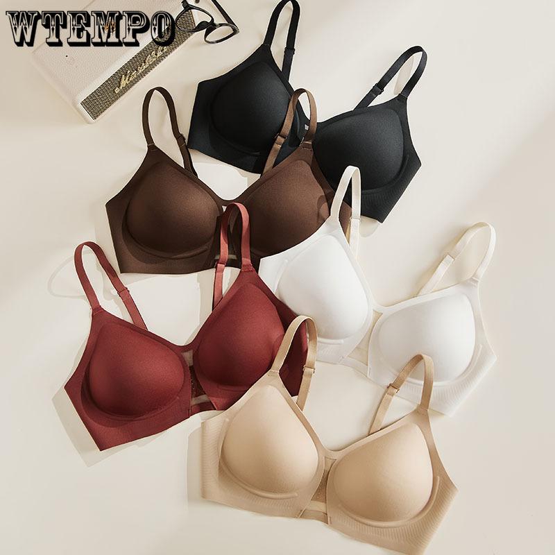 Invisible Lingerie Women's Soft Support Invisible and Seamless Bra Gathering Bra Push Up Bra