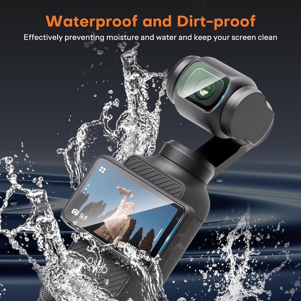 OMOTON 2+2 Pack Screen Protector for DJI Osmo Pocket 3, Tempered Glass Screen Protector with Easy Installation Tray for DJI Osmo Pocket 3