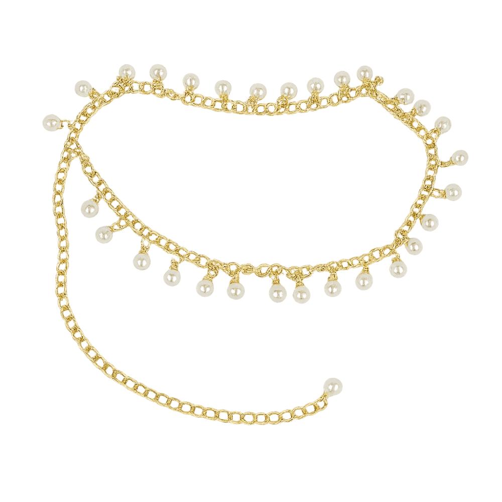 Elegant Chain Belt Versatile Waist Chain Stylish Pearl Belt Skirt Sweater Decorative Accessories