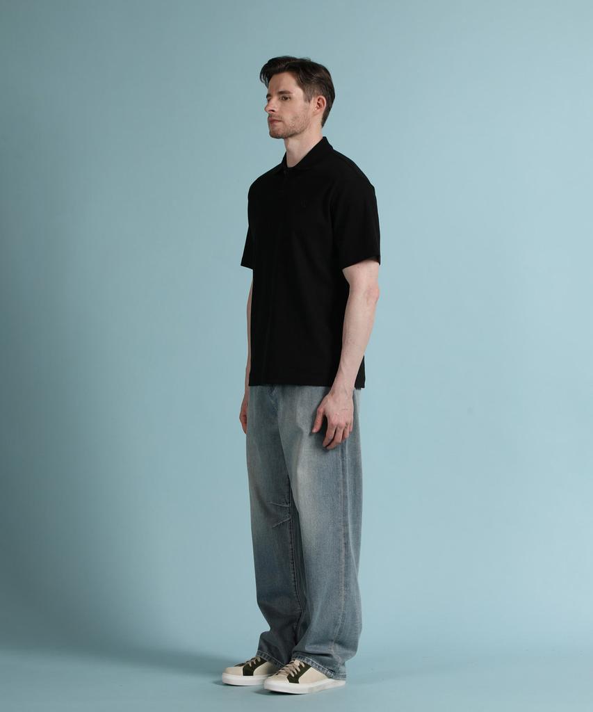 PANICALE Black Logo Short Sleeve Polo Shirt (Type B)
