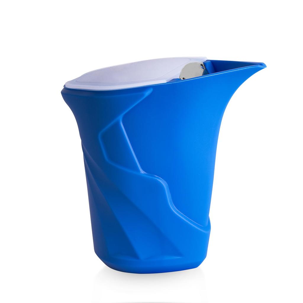 MERMOO YILAN Coffee Pot, 360ml Silicone Drip Pot, Lightweight Coffee Drip Kettle for Outdoor Camping and Travel (Blue)