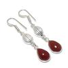 Natural Carnelian Gemstone 925 Sterling Silver Jewelry Earring 1.89" AE-12599