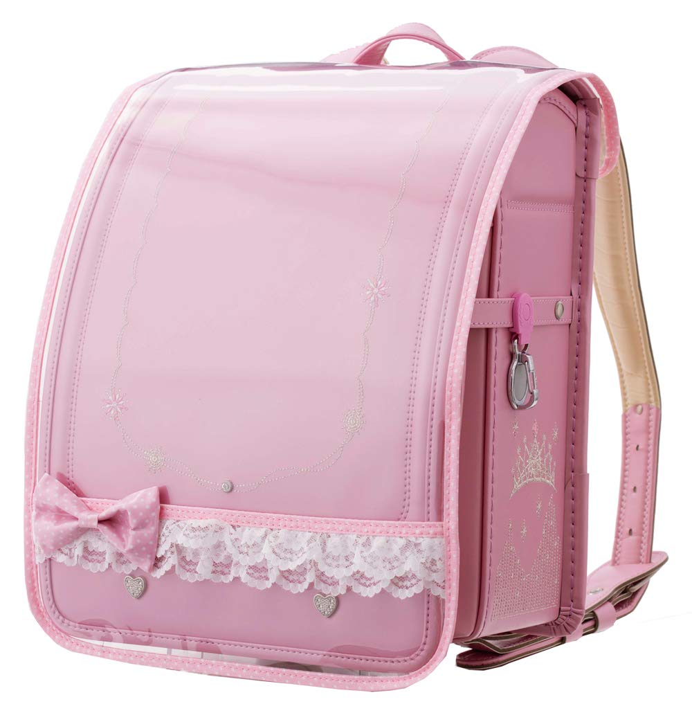 

Transparent Lace Dot Ribbon School Backpack Cover Sizes [Princess Alice] & (Baby Pink, L-LL)