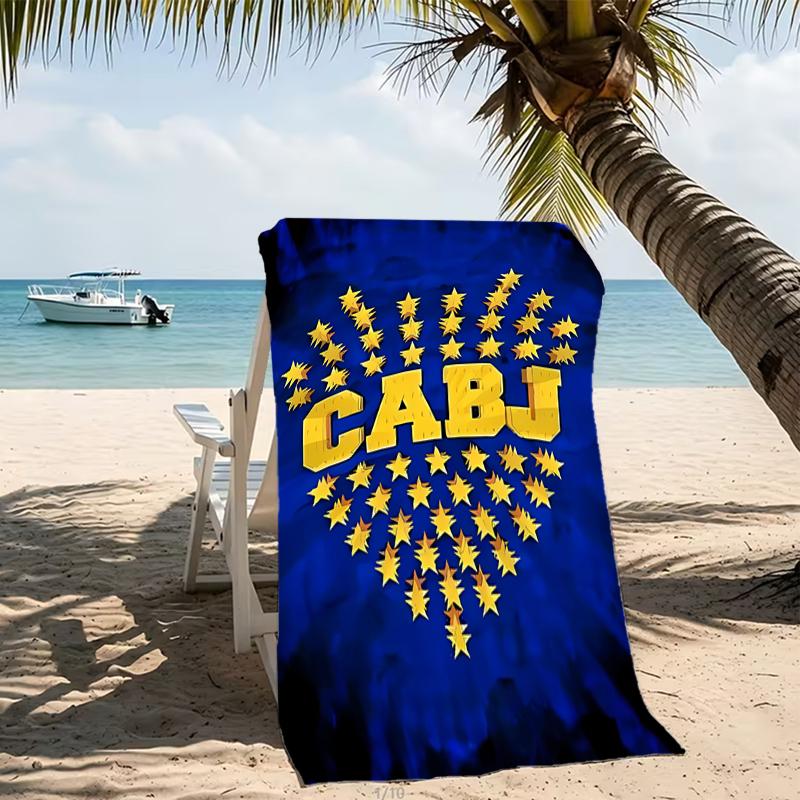 Beach Towel with Club Atlético Boca Juniors Pattern - soft,absorbent,machine washable Lightweight&Modern,swimming,Travel Essentials