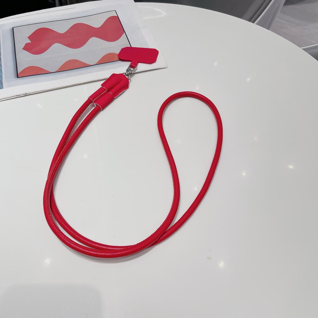 120 cm Long Crossbody Phone Lanyard Leather Pickup Chain Women's Long Neck Shoulder Strap Phone Case Universal Anti Loss Lanyard