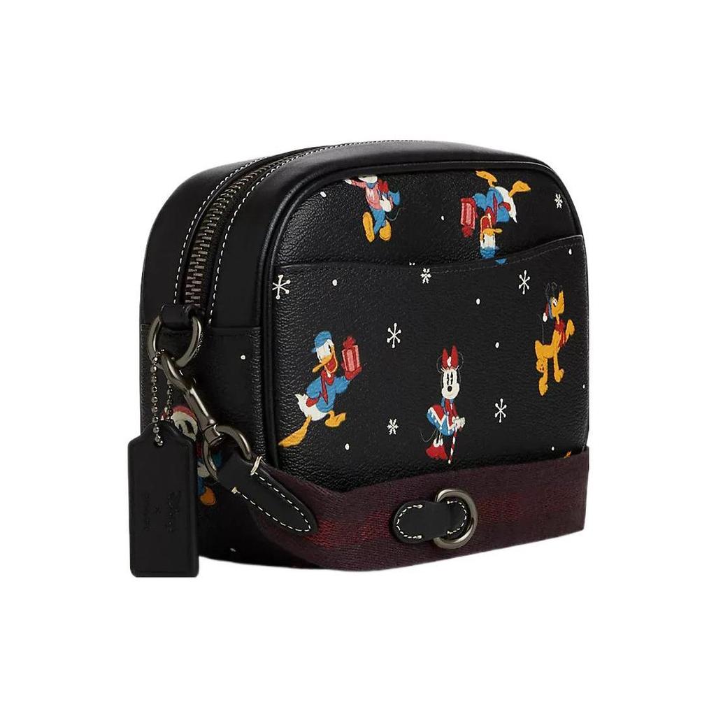COACH Disney Collaboration Jamie Canvas With Leather Crossbody Bags Small Women's Black CN027-QBM2