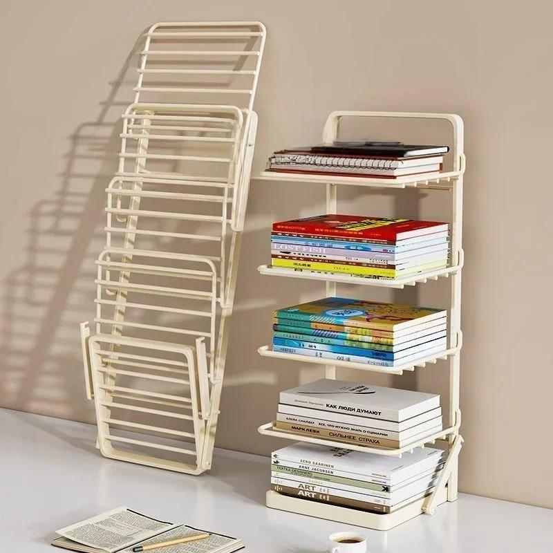 Small Size Desktop Bookshelf, Stable Dual Purpose Book Storage Rack, Simple Tabletop Organizer for Student Study Desk