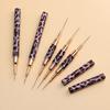 Dual-Use Nail Brush Pen Fiber Bristles Metal Body Multifunctional Nail Pen for Sculpting And UV Nail Art