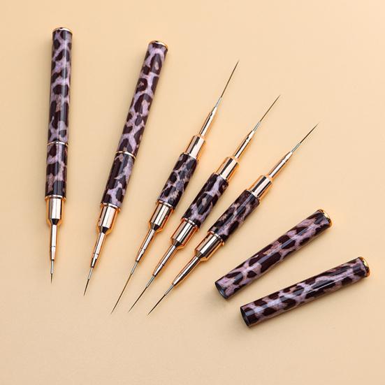 Dual-Use Nail Brush Pen Fiber Bristles Metal Body Multifunctional Nail Pen for Sculpting And UV Nail Art